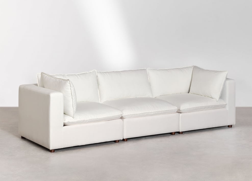 Sofá modular de 3 peças estilo Estefan com braços