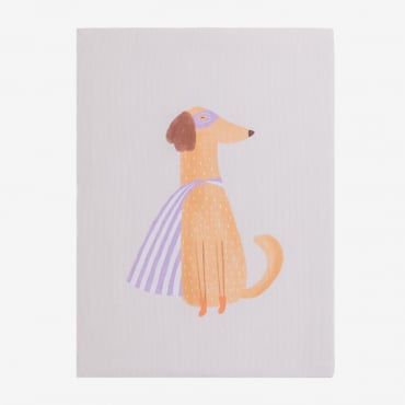 Quadro Decorativo 30x40 Cm Impresso Em Tela Cliford Kids Crema Linho - Sklum para crianças