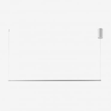 Lâmpada De Teto Suspensa Linear Led 120 Cm Em Metal Bergene Branco - Sklum