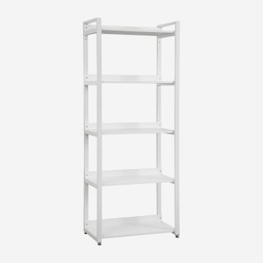 Estante Em Aço E Madeira Ariaster Branco - Sklum