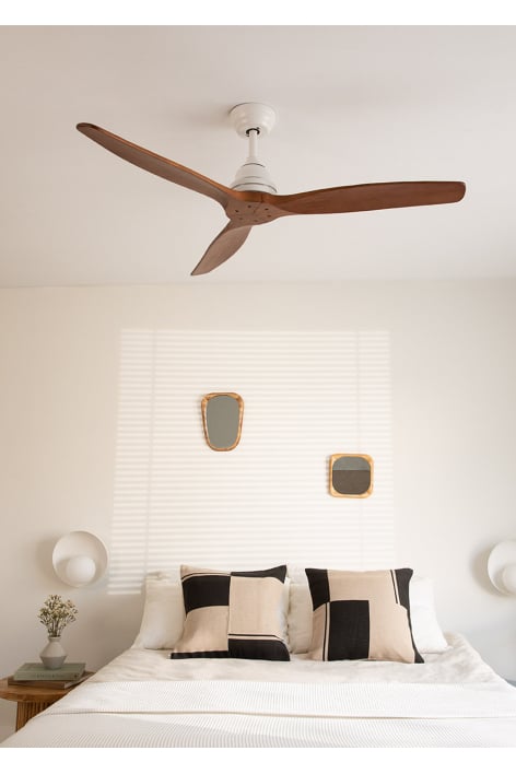 CREATE - WIND WOOD - Ventoinha de teto 75W silencioso Ø132 cm 100% madeira