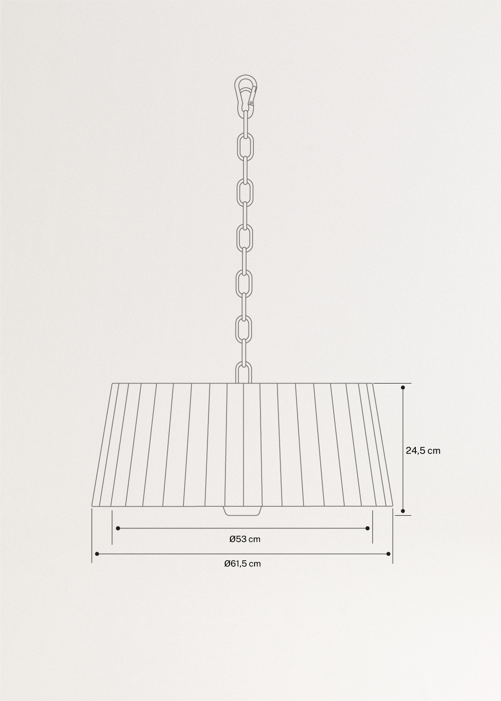 CREATE - AQUECEDOR DE SUSPENSÃO - Aquecedor e lâmpada infravermelha de halogênio de 1800W, Dimensões