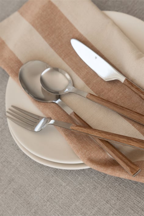 Conjunto de talheres de 16 peças em aço inoxidável Priya