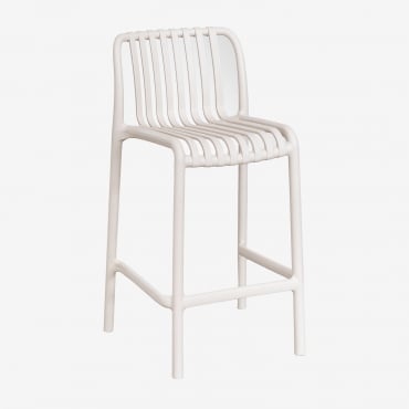 Pacote De 2 Bancos Altos Empilháveis De Polipropileno Wendell Tapioca Bege & ↑65 Cm - Sklum