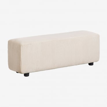 Braço Baixo 113x30 Cm Para Sofá Modular Bruna Bombazina Crema Linho - Sklum
