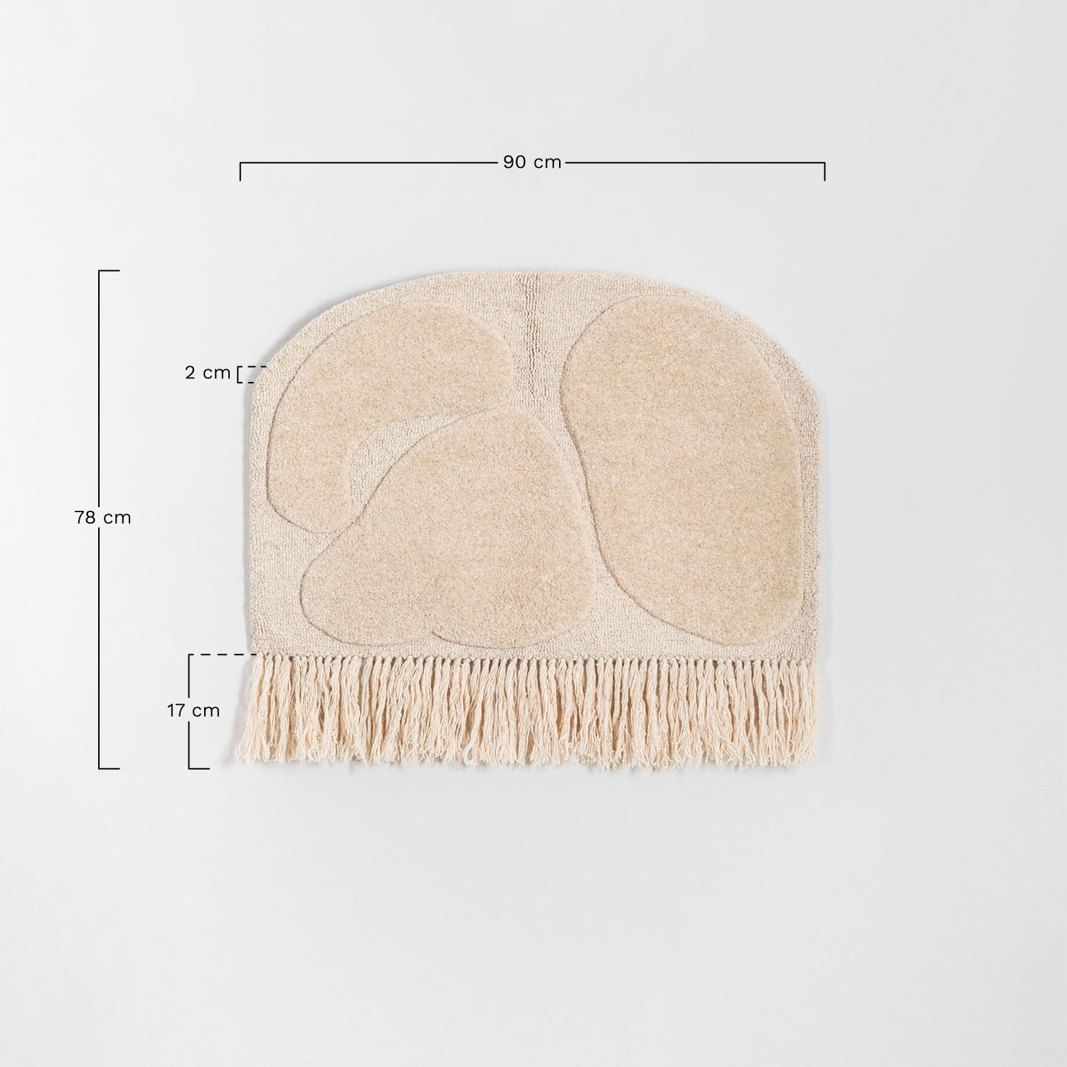 Tapeçaria Decorativa em Lã Ramsés, Dimensões