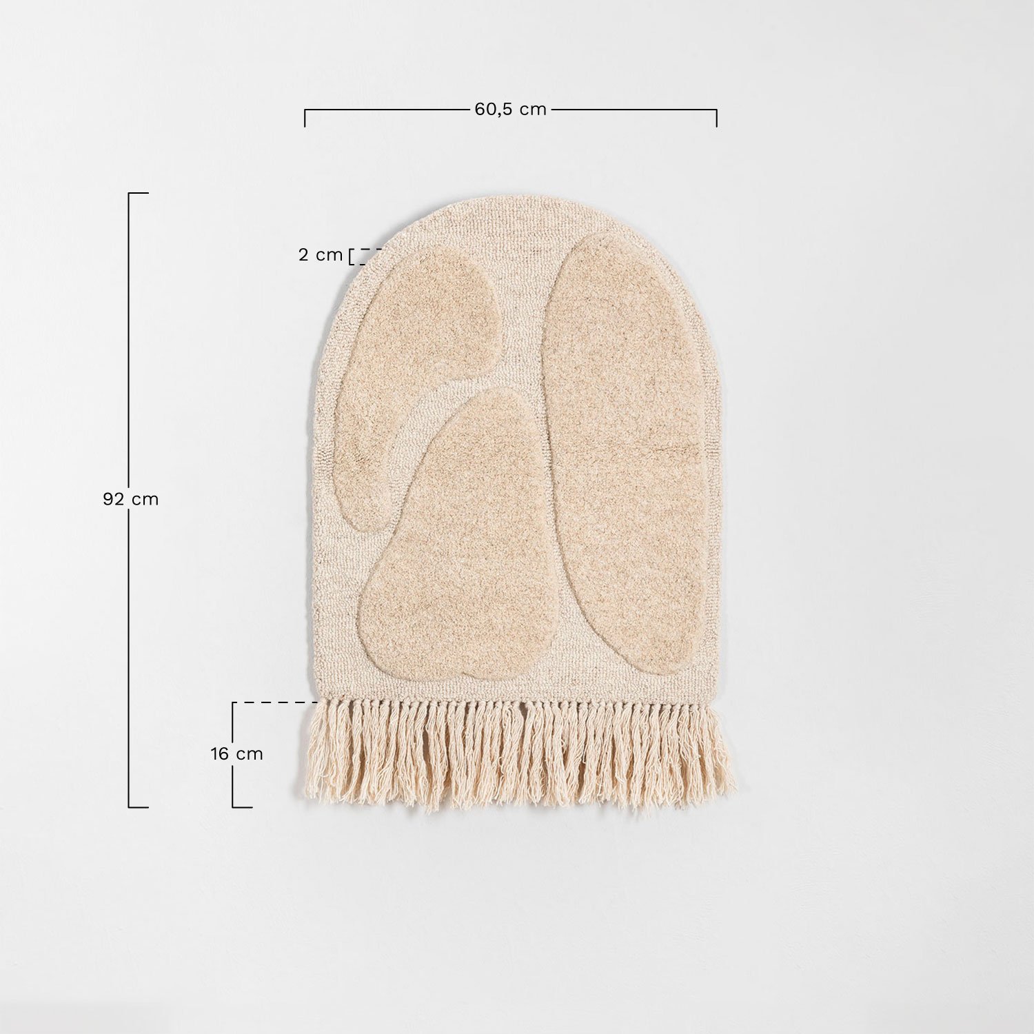 Tapeçaria Decorativa em Lã Ramsés, Dimens&otilde;es