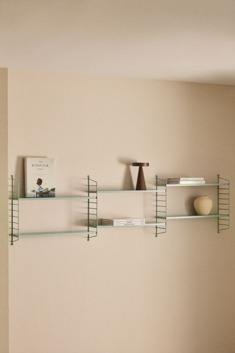 Estante modular de parede Emine - Verde Abeto