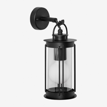 Candeeiro De Parede Exterior Tolira De Aço Inox Preto - Sklum