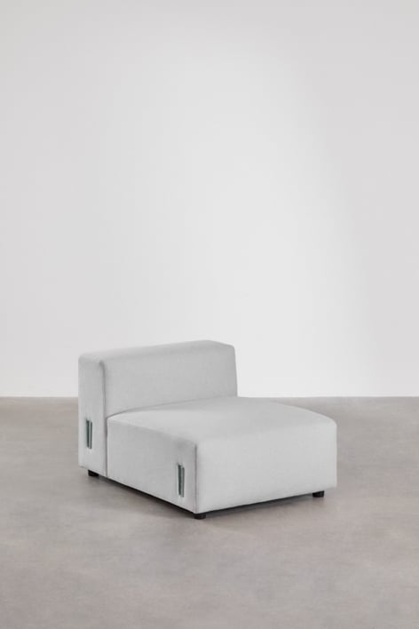 Módulo central 85x113 cm para sofá modular Bruna - Tecido Cinzento Glaciar