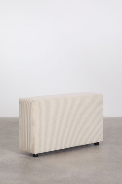 Apoio de braço esquerdo alto ↑65 cm para sofá modular Bruna - Bombazina Crema Linho