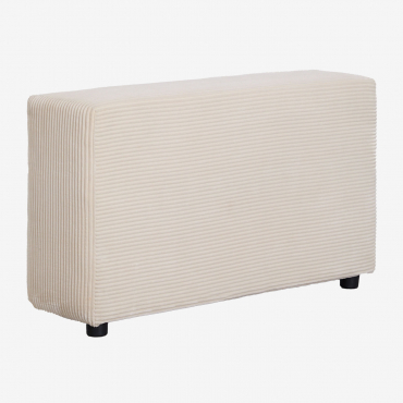 Apoio De Braço Esquerdo Alto ↑65 Cm Para Sofá Modular Bruna Bombazina Crema Linho - Sklum