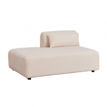 Divã Esquerdo Para Sofá Modular Fogler Bombazina Crema Linho - Sklum