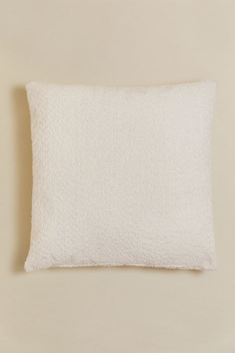 Almofada quadrada 50x50 cm estofada Bruna - Caracóis Blanco