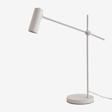 Candeeiro De Mesa Em Ferro Idina Branco - Sklum