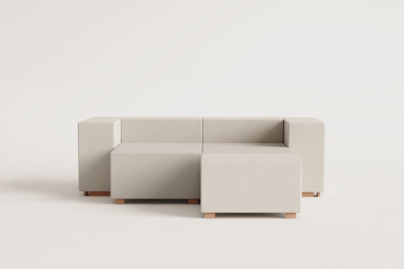 Sofá chaise longue modular de 3 peças com 2 braços Robert