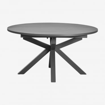 Mesa De Jardim Extensível Em Alumínio Barces 145-200x145 Cm Cinza Grafito - Sklum