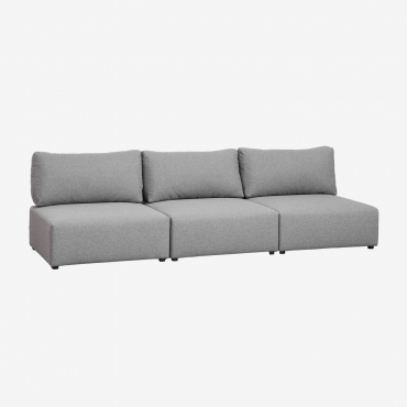 Sofá Modular De 3 Peças Kata Tecido Cinzento - Sklum