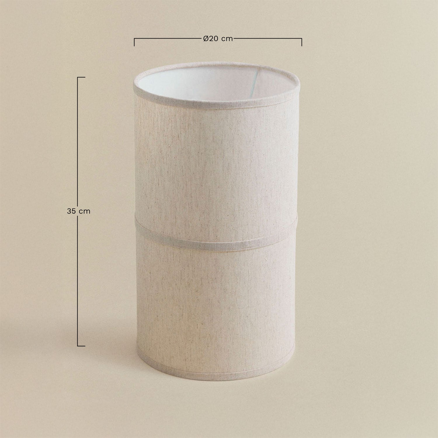 Abajur de algodão reciclado Olinda, Dimens&otilde;es