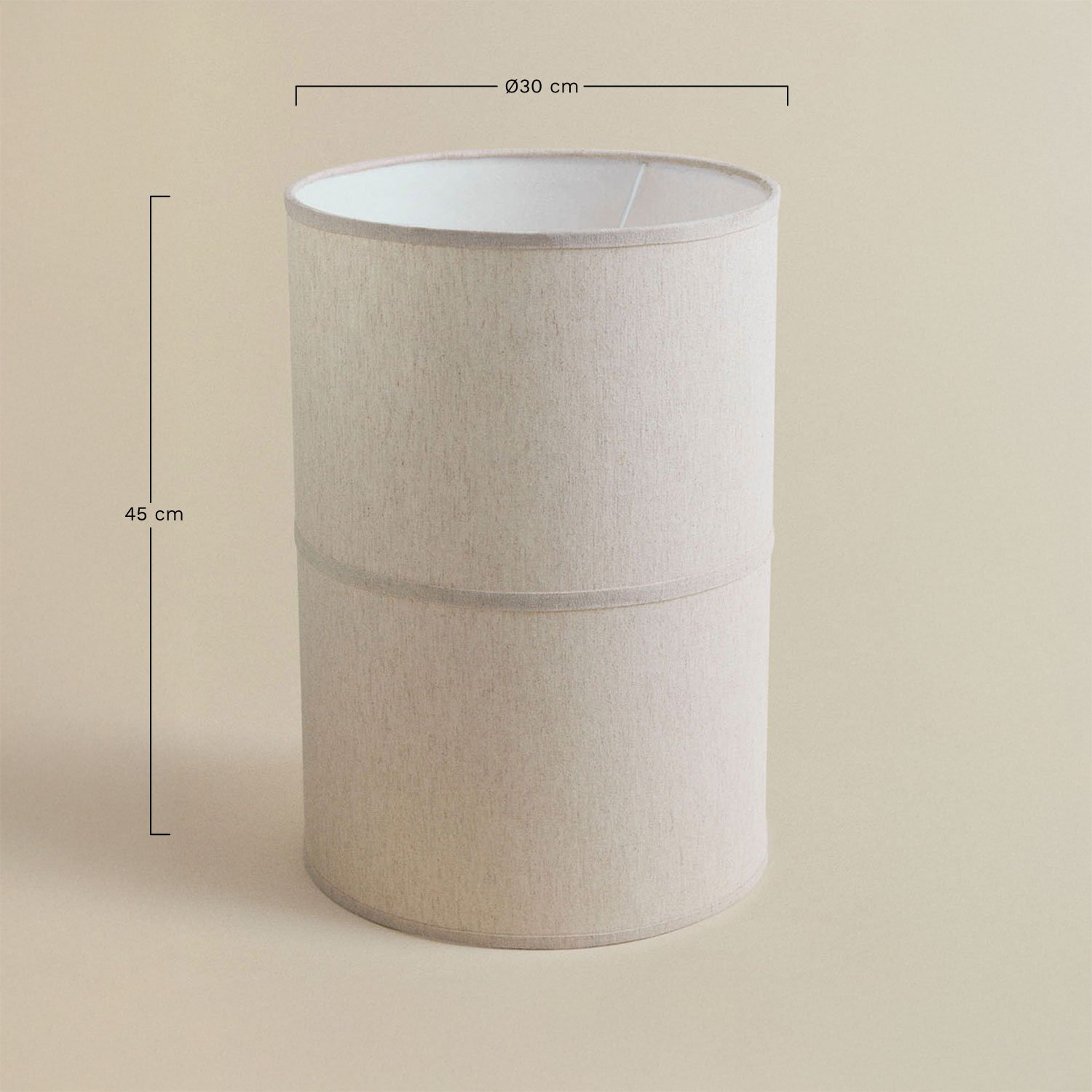 Abajur de algodão reciclado Olinda, Dimensões