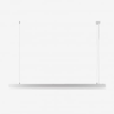 Lâmpada De Teto Suspensa Linear ↔︎120 Cm Led Em Alumínio Joren Cinza Cromado - Sklum