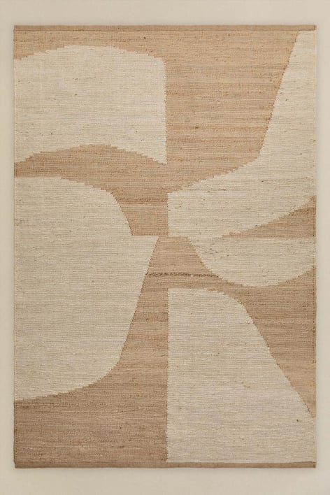 Tapete retangular 200x300 cm em juta e algodão cores naturais Meira - Cores Naturais