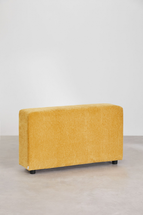 Apoio de braço direito alto ↑65 cm para sofá modular Bruna - Chenille Mostarda
