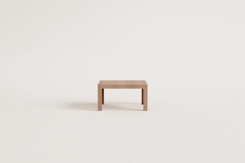 Mesa de centro para jardim quadrada 60x60 cm em madeira de acácia Filips