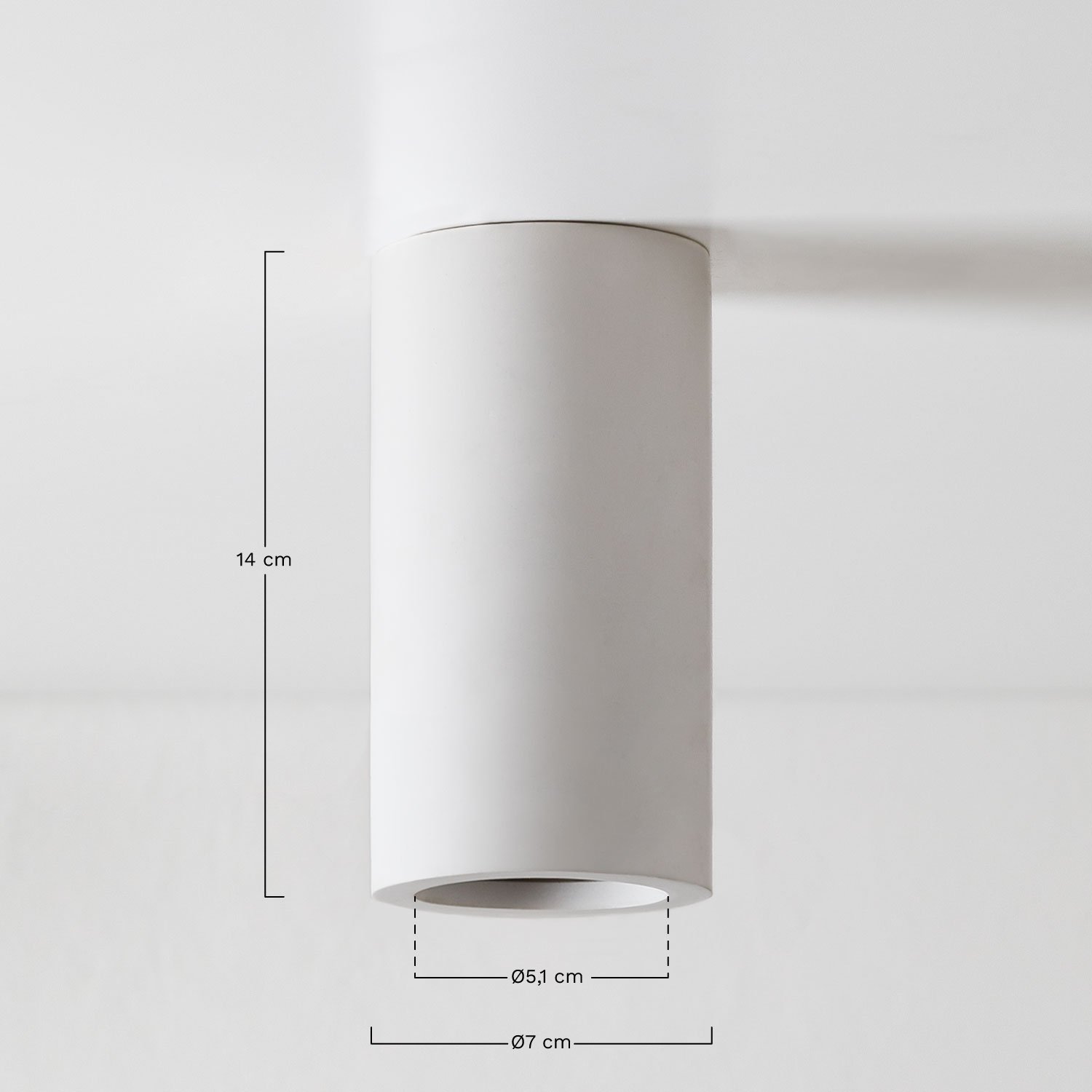 Plafon de gesso Idalia , Dimensões