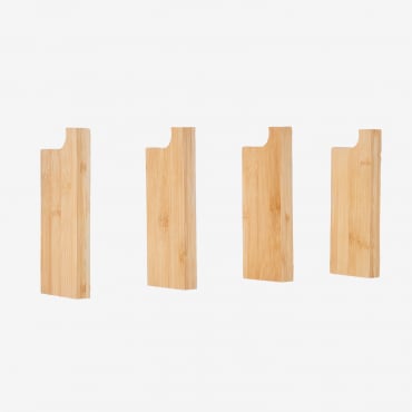 Suporte p/Cabides De Parede De Bambu Ambroz Bambu - Sklum