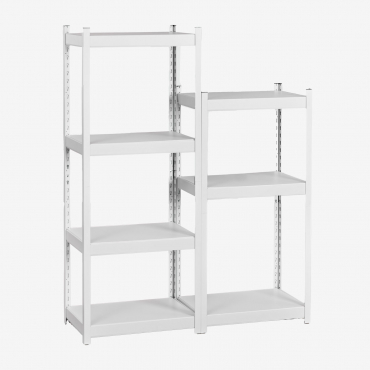 Conjunto De 2 Prateleiras De Aço (150-120x60 Cm) Crenzi Branco - Sklum