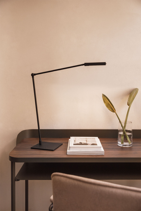 Candeeiro de mesa LED em ferro Valtyn - Preto