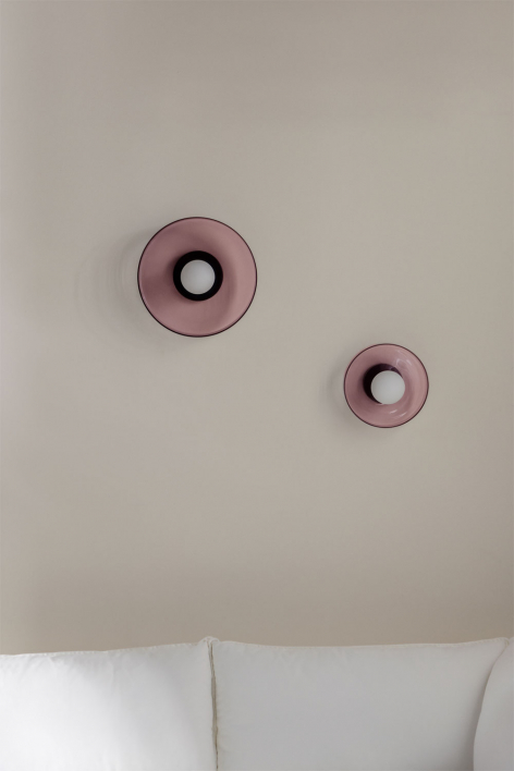 Aplique de parede em vidro e aço inoxidável Jaxal