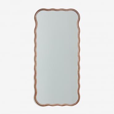 Espelho De Parede Em Madeira De Carvalho Aldreu Madeira Escura & 75 X 160 Cm - Sklum