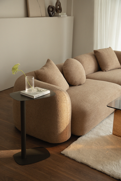 Mesa de apoio retangular 40x25 cm em aço inoxidável Odelia