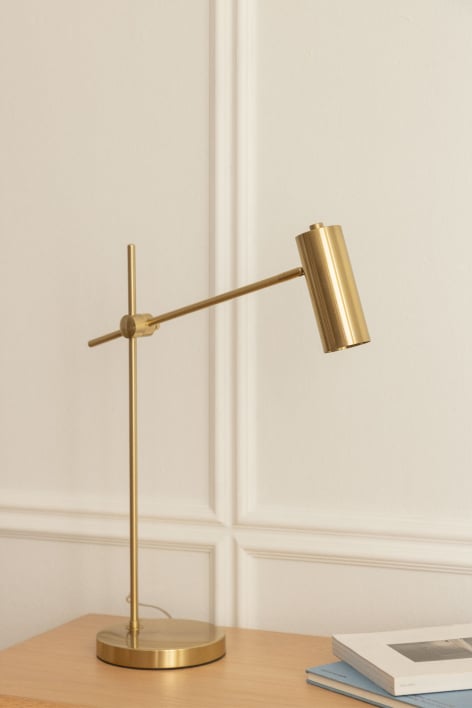 Candeeiro de mesa em ferro Idina - Dourado