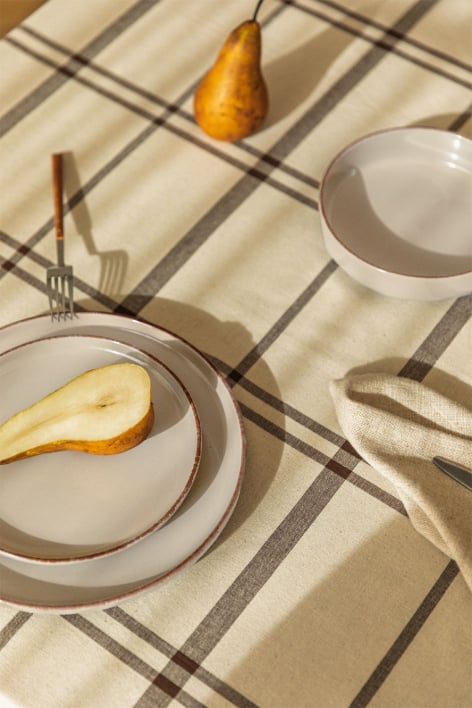 Conjunto de louça de 12 peças em grés Ronilena