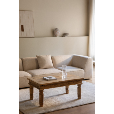 Mesa De Centro De Madeira De Manga Taraz 100 X 60 Cm - Sklum