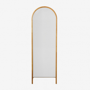 Espelho De Parede 178 X 58 Cm Em Madeira De Carvalho Ovidia Castanho Roble - Sklum