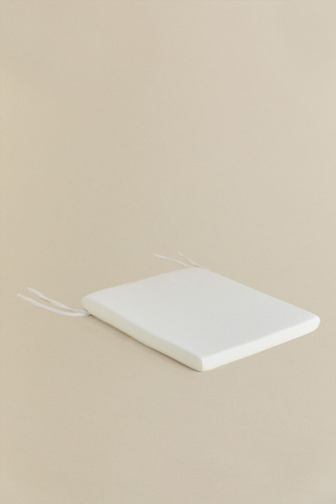 Almofada quadrada 40x40 cm para cadeira em poliéster Elton - Gardénia Branco