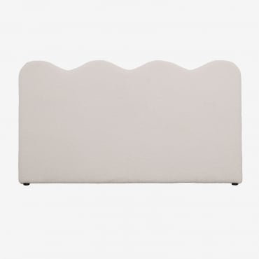 Cabeceira Fausto 110 Cm Pele De Carneiro Chenille Branco & 90 Cm - Sklum