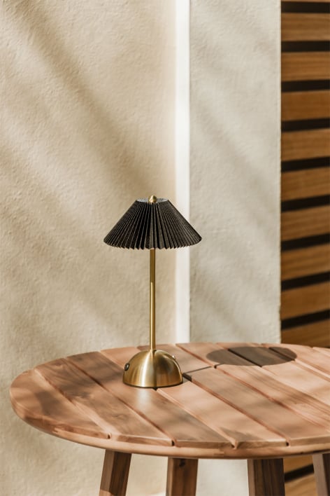 Lâmpada de mesa LED sem fio para exterior em ferro Berila