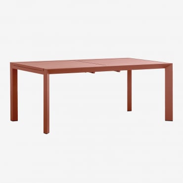 Mesa De Jardim Retangular Extensível Em Alumínio Starmi 180-240x100 Cm Terracota - Sklum