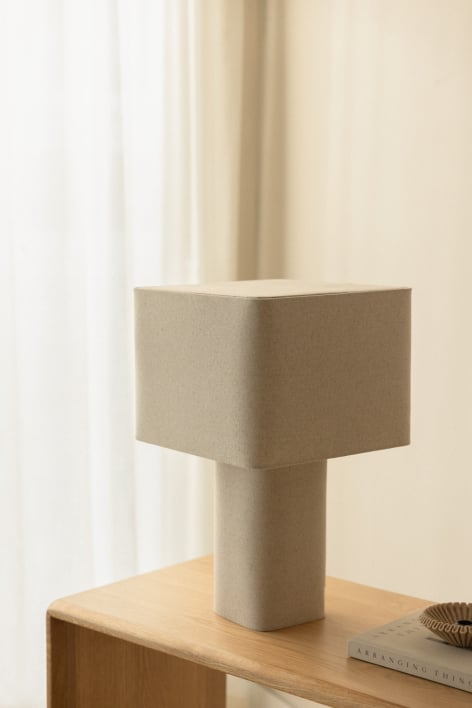 Lâmpada de mesa em linho Rivos