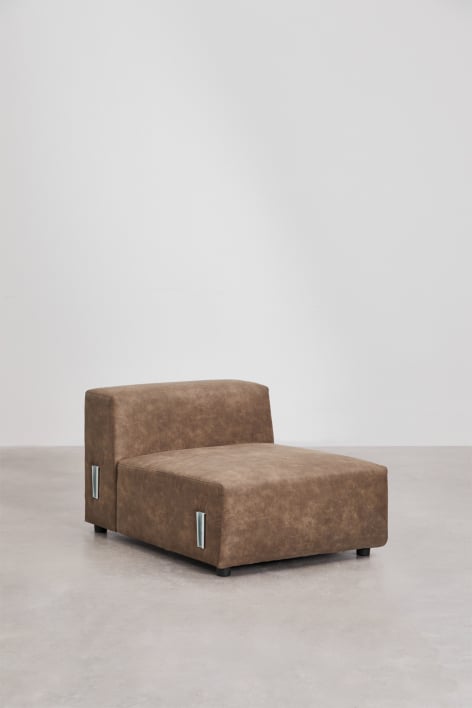 Módulo central 85x113 cm para sofá modular Bruna - Camurça Café Castanho