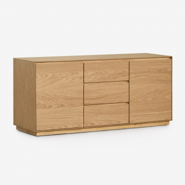 Aparador Retangular 140x45 Cm Em Mdf Burundi Castanho Roble - Sklum