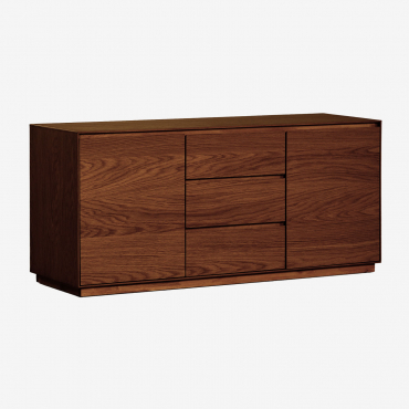 Aparador Retangular 140x45 Cm Em Mdf Burundi Castanho Nogal Oscuro - Sklum
