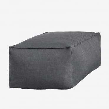 Puff 110x65 Cm Em Tecido Dojans Cinza Granito - Sklum