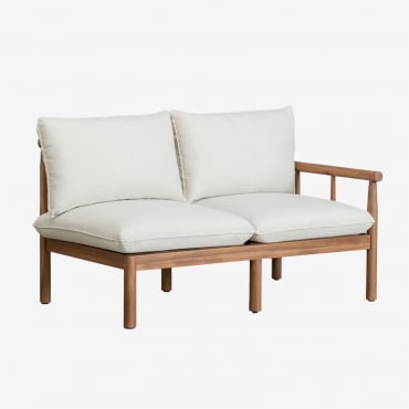 Sofá De Jardim Melvin De 2 Lugares Em Madeira De Acácia Castanho Acácia - Sklum