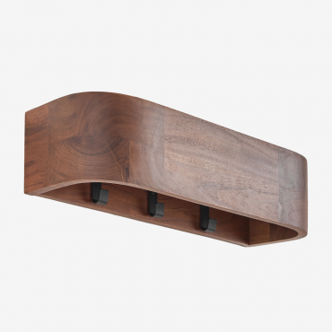 Suporte p/Cabides De Parede Em Madeira De Acácia Frigia Castanho-acácia Escuro & ↔︎ 50 Cm - Sklum